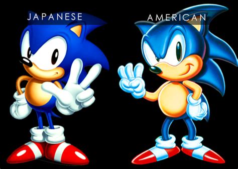 american sonic and japanese sonic